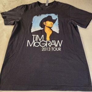 Tim McGraw Two Lanes Of Freedom 2013 Tour Tshirt Size XL